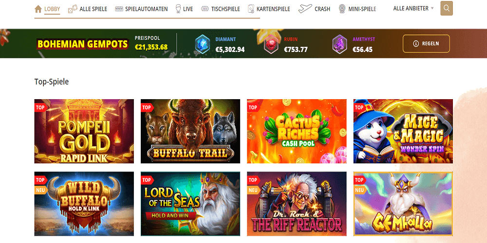 Boho Casino Spielautomaten